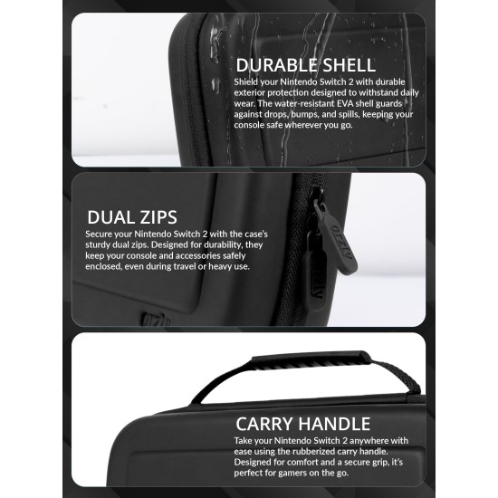 Orzly Carry Case for Nintendo Switch 2 (2025) Hard Shell Travel Case with Screen Padding, Game Cards and microSD Slots with Zipped and Open Pockets for Accessories - Gift Box Edition Orzly Carry Case for Nintendo Switch 2 (2025) Hard Shell Travel Case with Screen Padding, Game Cards and microSD Slots with Zipped and Open Pockets for Accessories - Gift Box Edition
