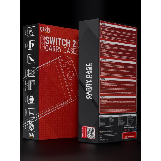 Orzly Carry Case for Nintendo Switch 2 (2025) Hard Shell Travel Case with Screen Padding, Game Cards and microSD Slots with Zipped and Open Pockets for Accessories - Gift Box Edition Orzly Carry Case for Nintendo Switch 2 (2025) Hard Shell Travel Case with Screen Padding, Game Cards and microSD Slots with Zipped and Open Pockets for Accessories - Gift Box Edition